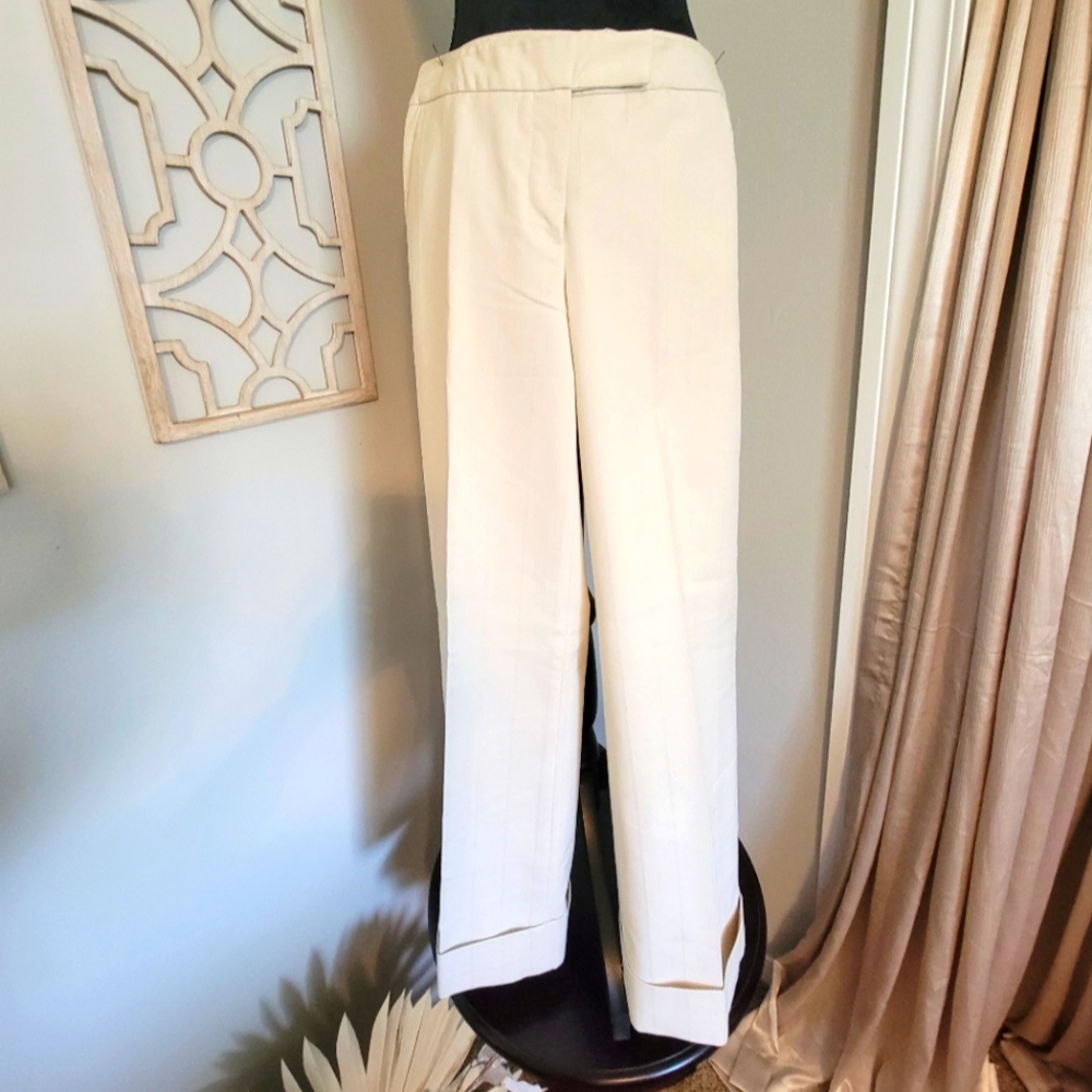 Wide leg cuffed pants